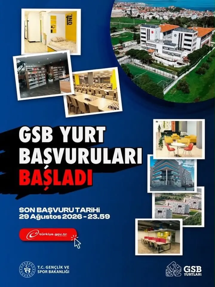 GSB Yurtları için başvuru süreci başladı