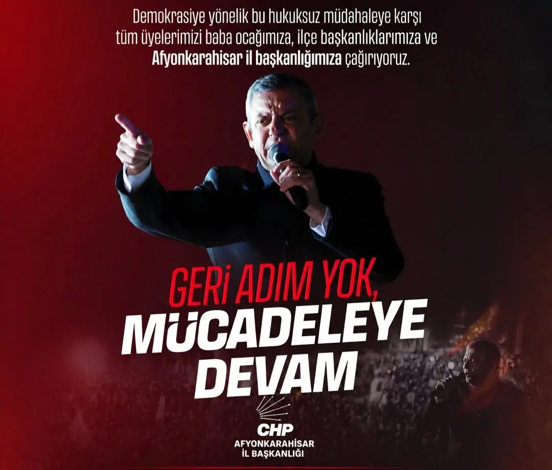 CHP Afyonkarahisar İl Başkanlığı: Demokrasiye Sahip Çıkıyoruz