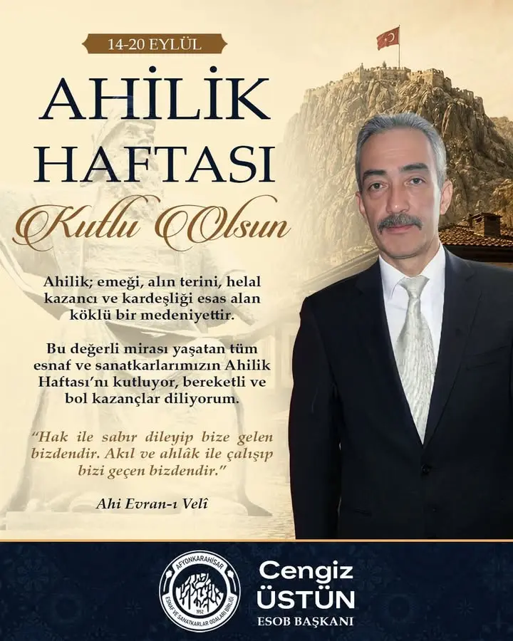 Ahilik Haftası'nda esnaf ve sanatkarlara kutlama
