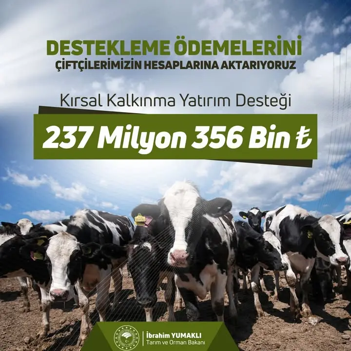 Isparta'da Çiftçilere 237 Milyon TL Destek Ödemesi