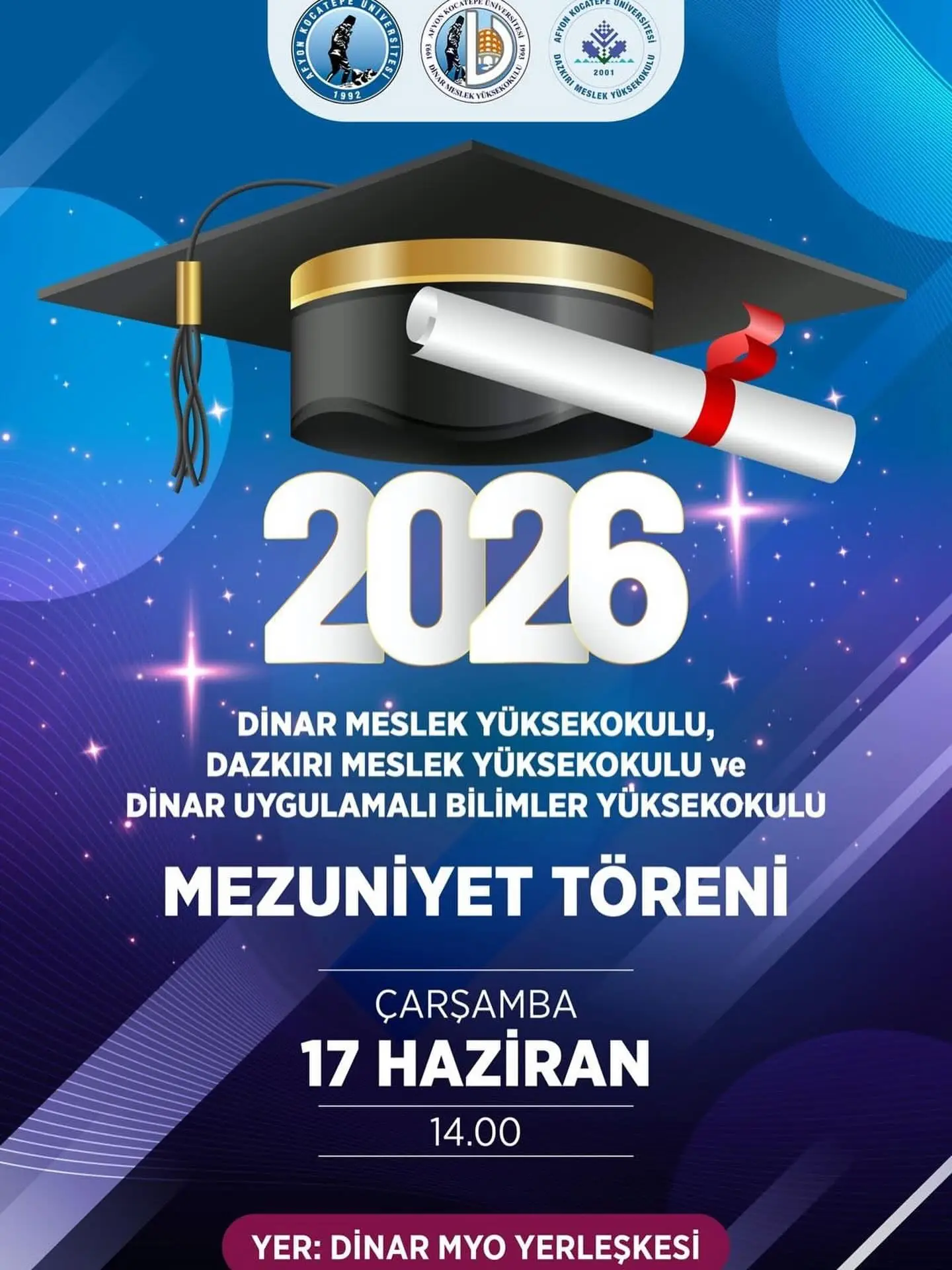 Afyon Kocatepe Üniversitesi mezuniyet töreni düzenleyecek