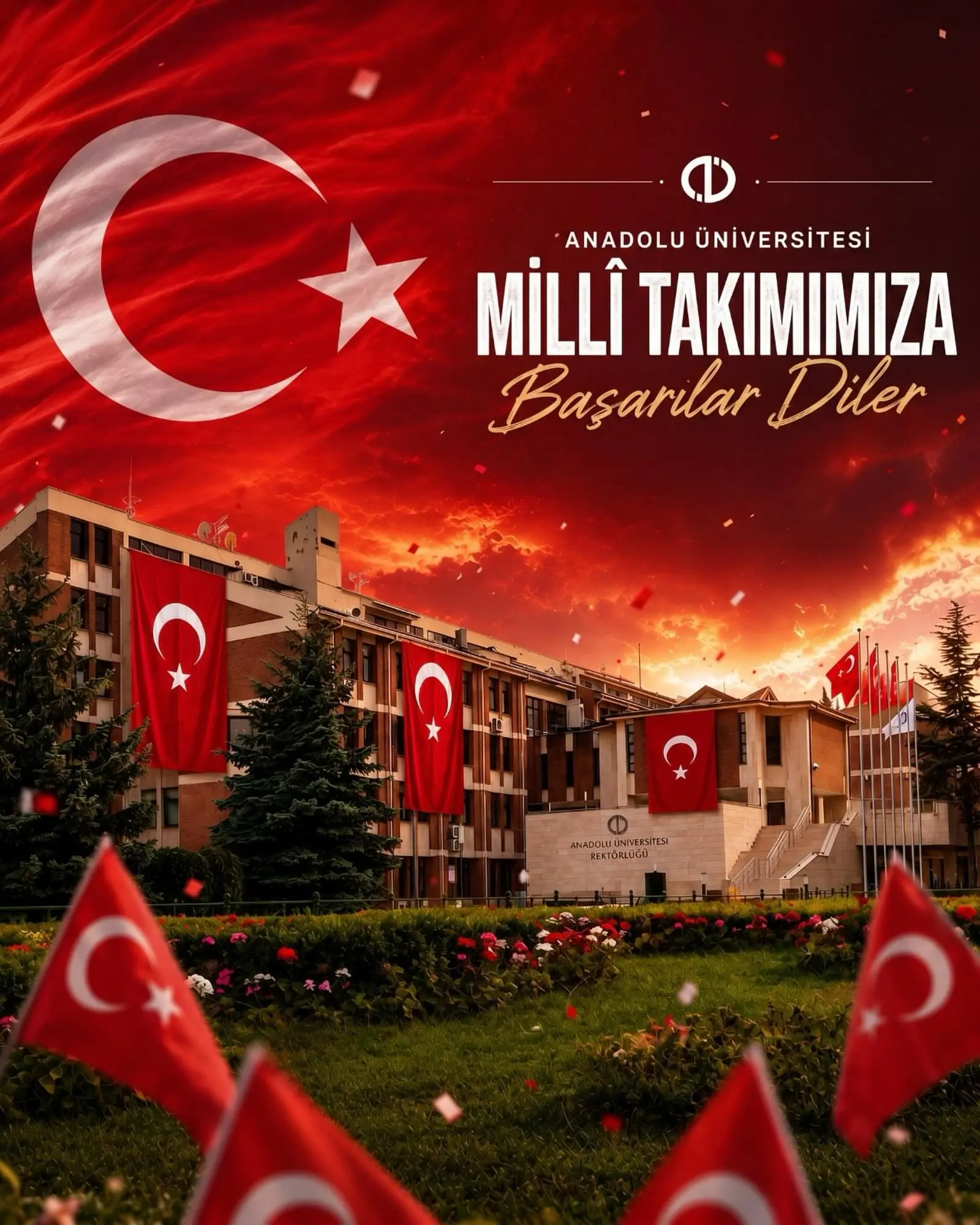 Anadolu Üniversitesi'nden Milli Takım'a Destek Mesajı