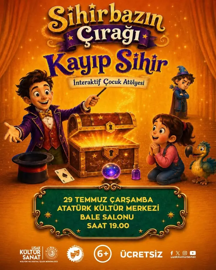 Uşak'ta çocuklar için sihirli atölye etkinliği