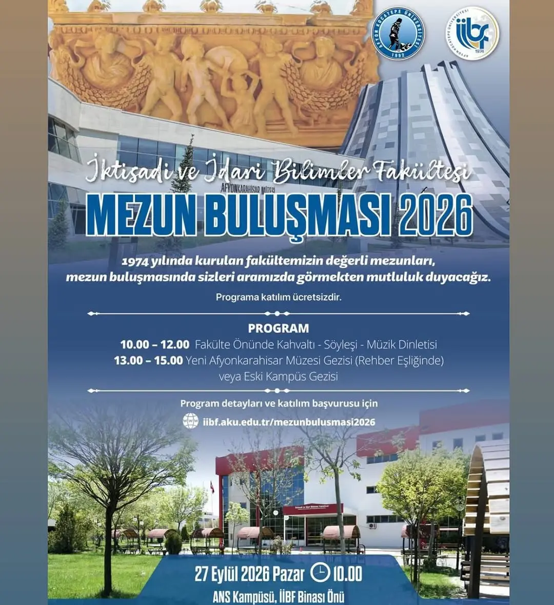 Afyon Kocatepe Üniversitesi İİBF Mezun Buluşması 2026 Etkinliği