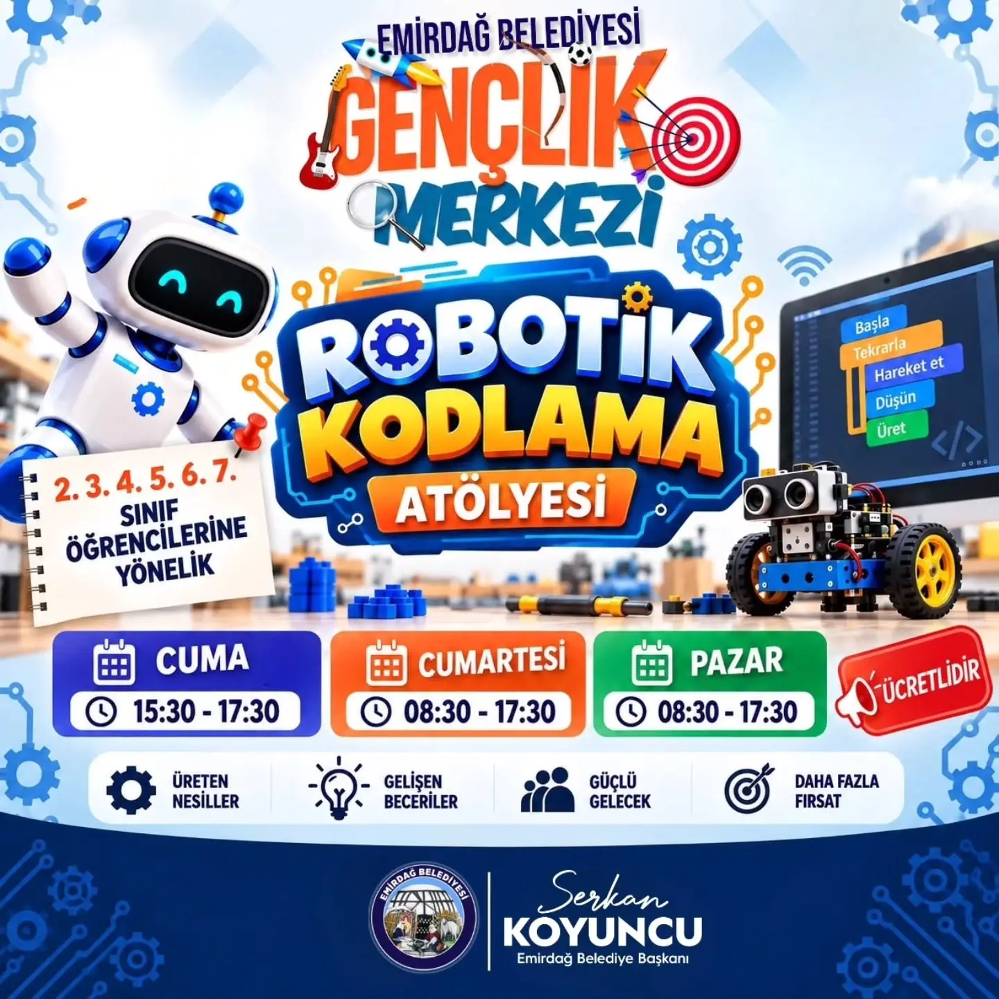 Emirdağ'da Robotik Kodlama Atölyesi Başlıyor