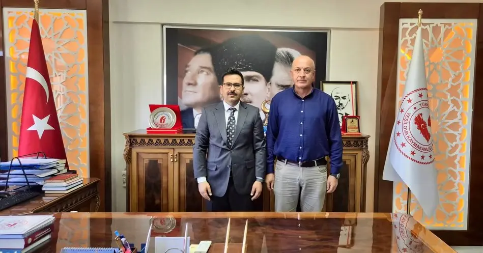 Kaymakam Mustafa Turan'a veda ziyareti gerçekleştirildi