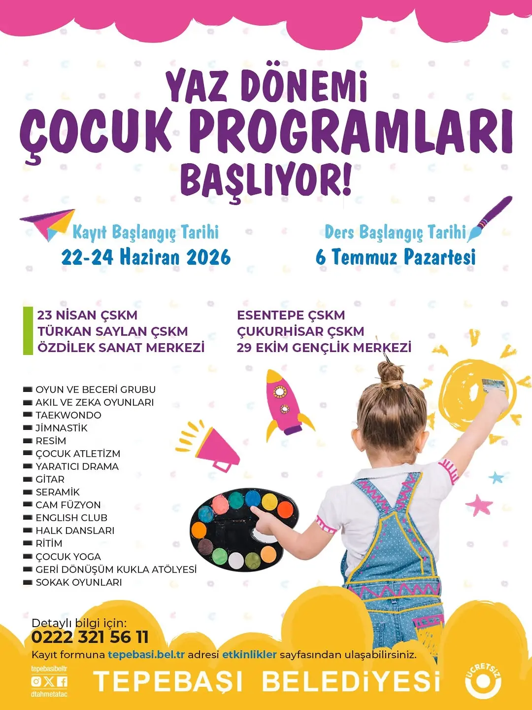 Tepebaşı'nda Yaz Çocuk Programları Başlıyor