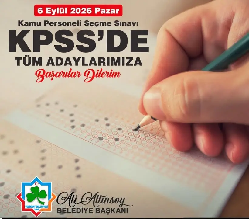 Yenikent Belediyesi'nden KPSS Adaylarına Başarı Dileği