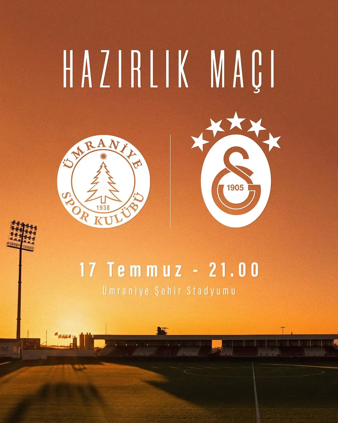 Galatasaray, hazırlık maçını E. Ümraniyespor ile yapacak