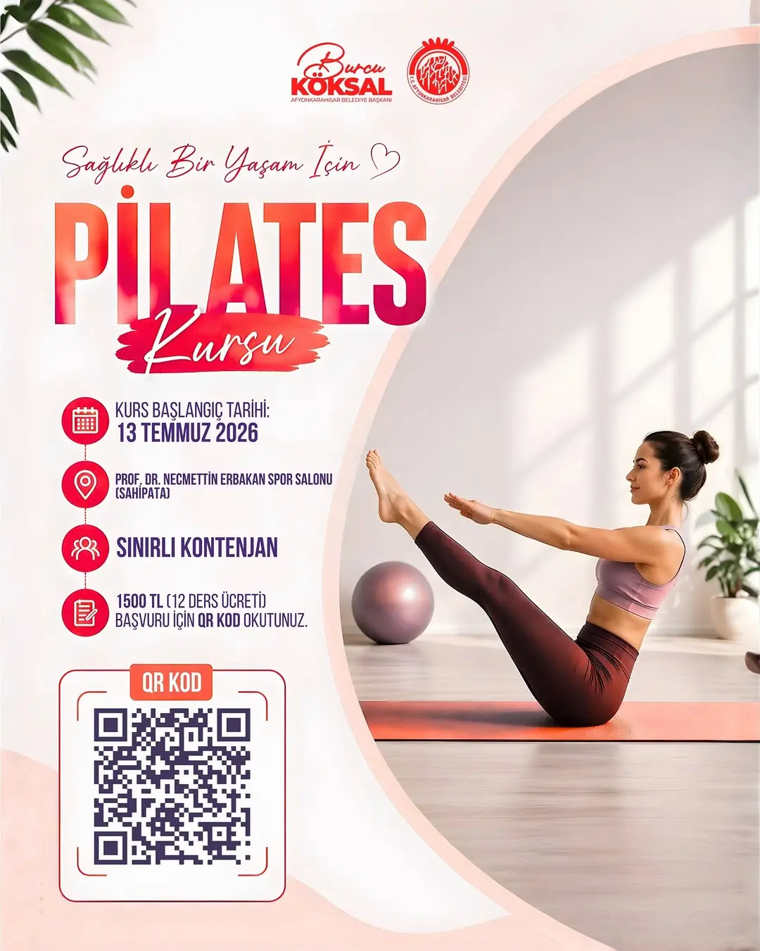 Afyonkarahisar'da Pilates Kursu Başlıyor