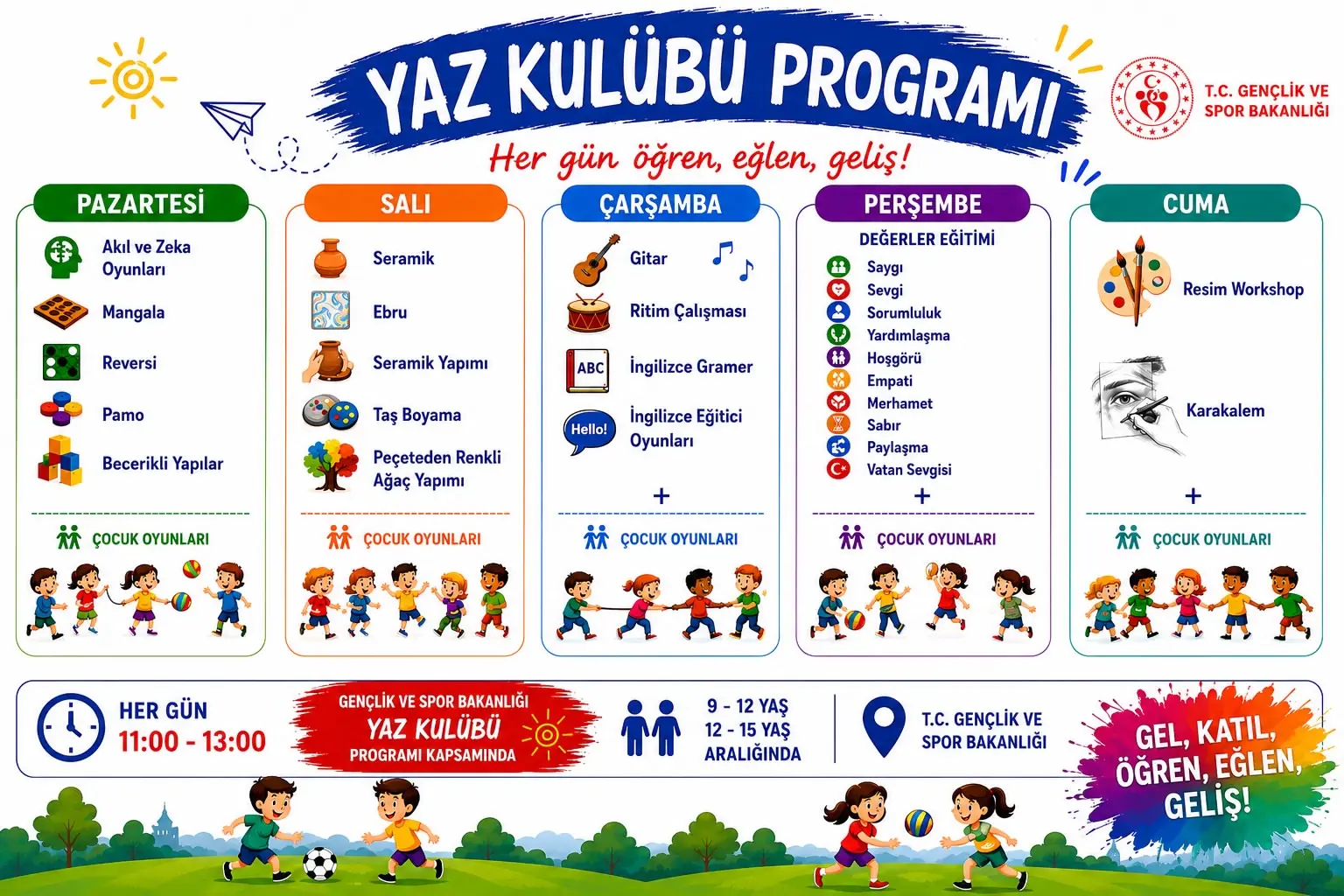 Uşak'ta Yaz Kulübü Etkinlikleri Başlıyor