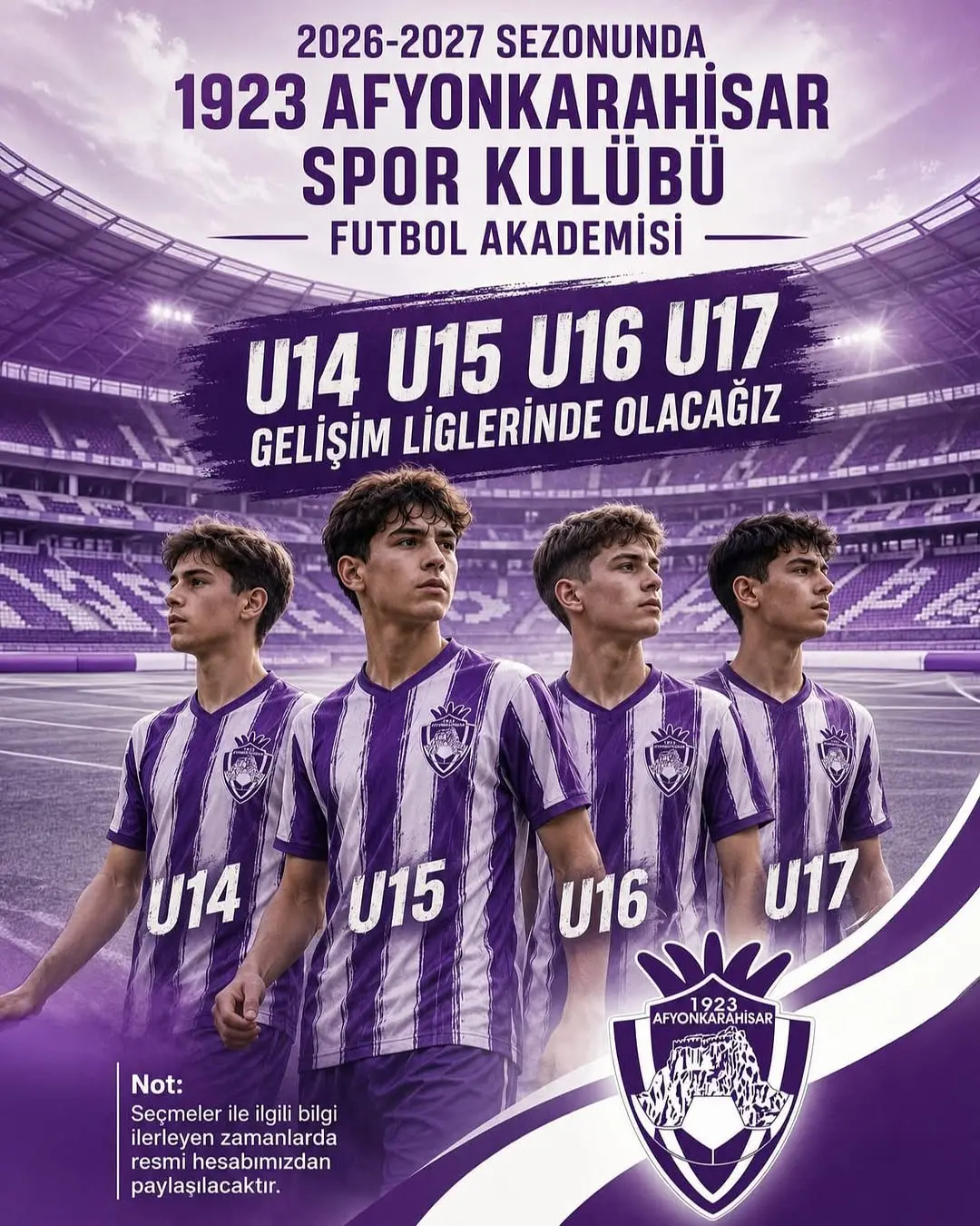 1923 Afyonkarahisar, Genç Takımlarla Liglere Katılıyor