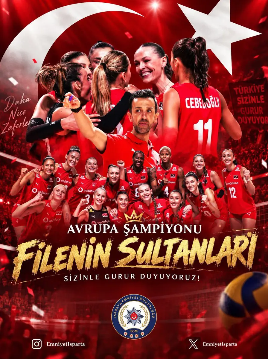 A Milli Kadın Voleybol Takımı'na tebrik mesajı