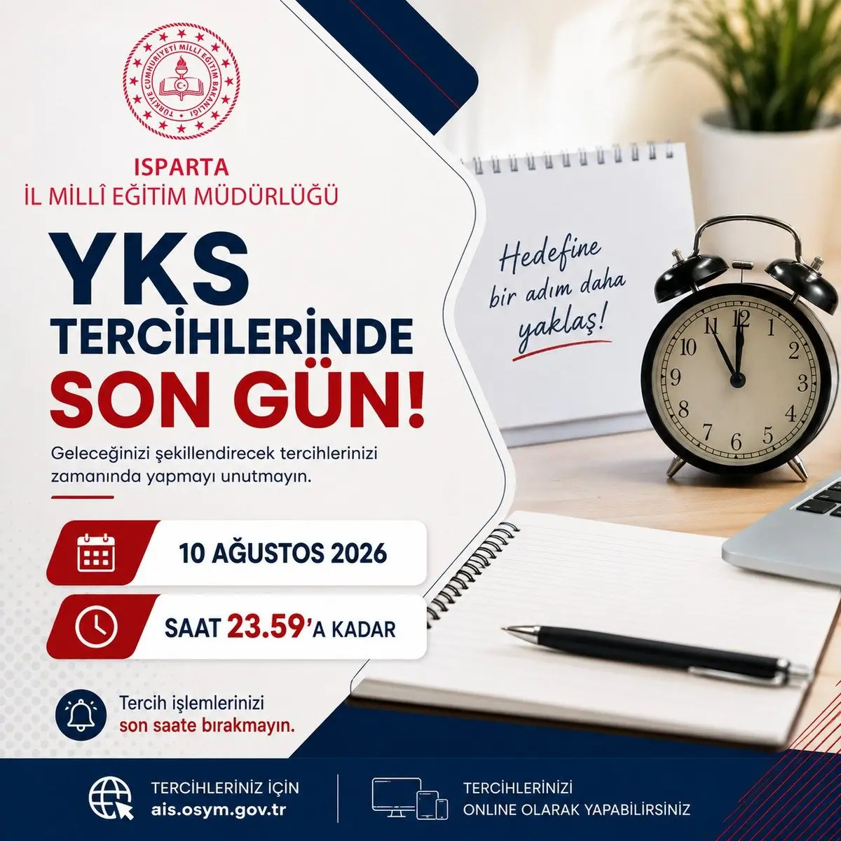 YKS Tercih Sürecinde Son Gün Açıklandı