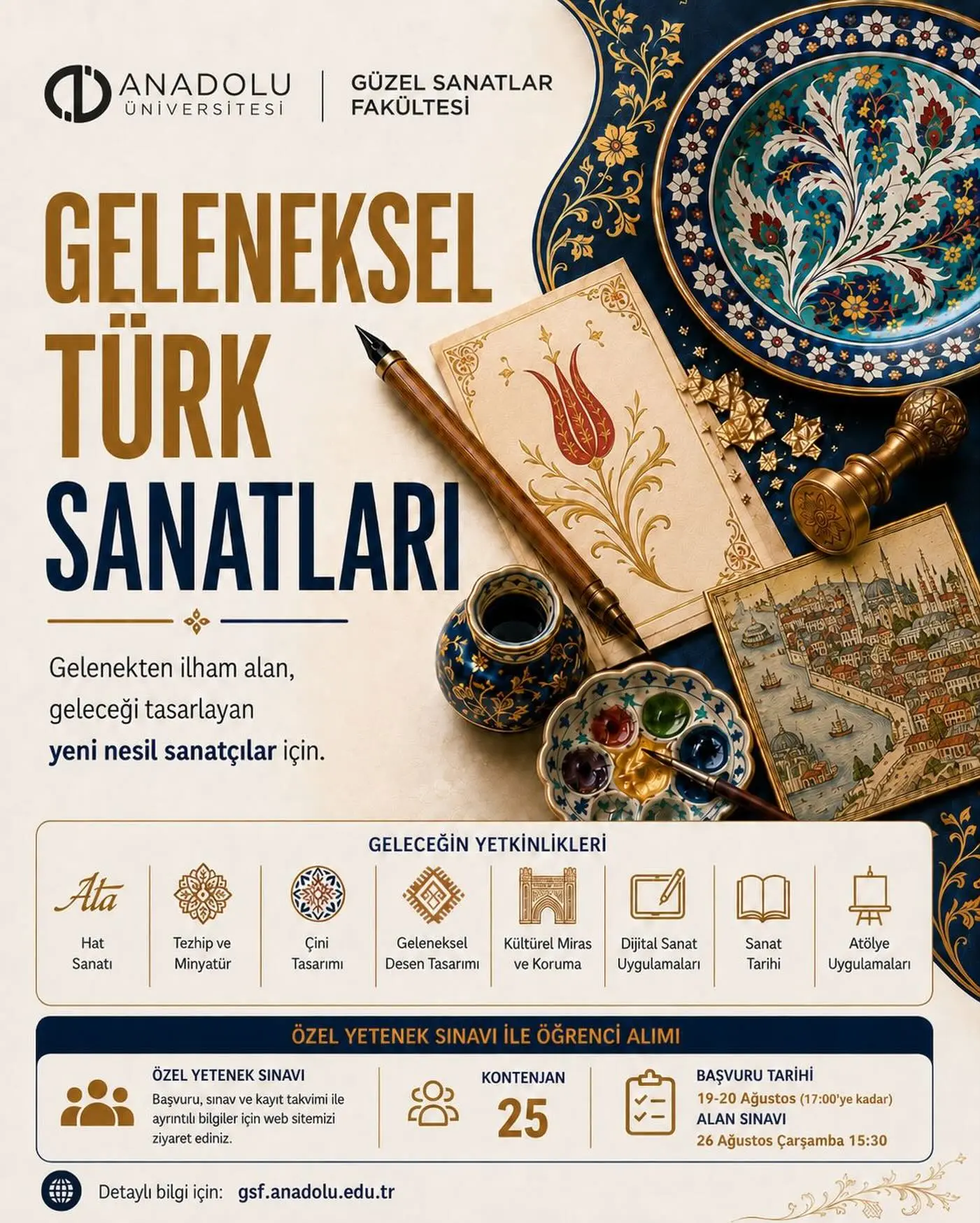 Anadolu Üniversitesi'nde Geleneksel Sanatlar Programı Başlıyor