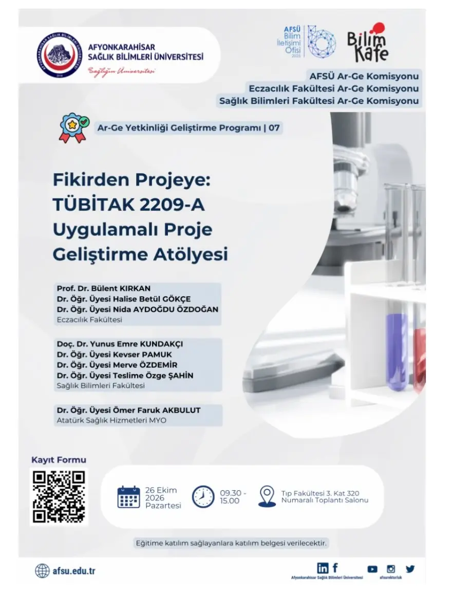TÜBİTAK Proje Atölyesi Duyuruldu