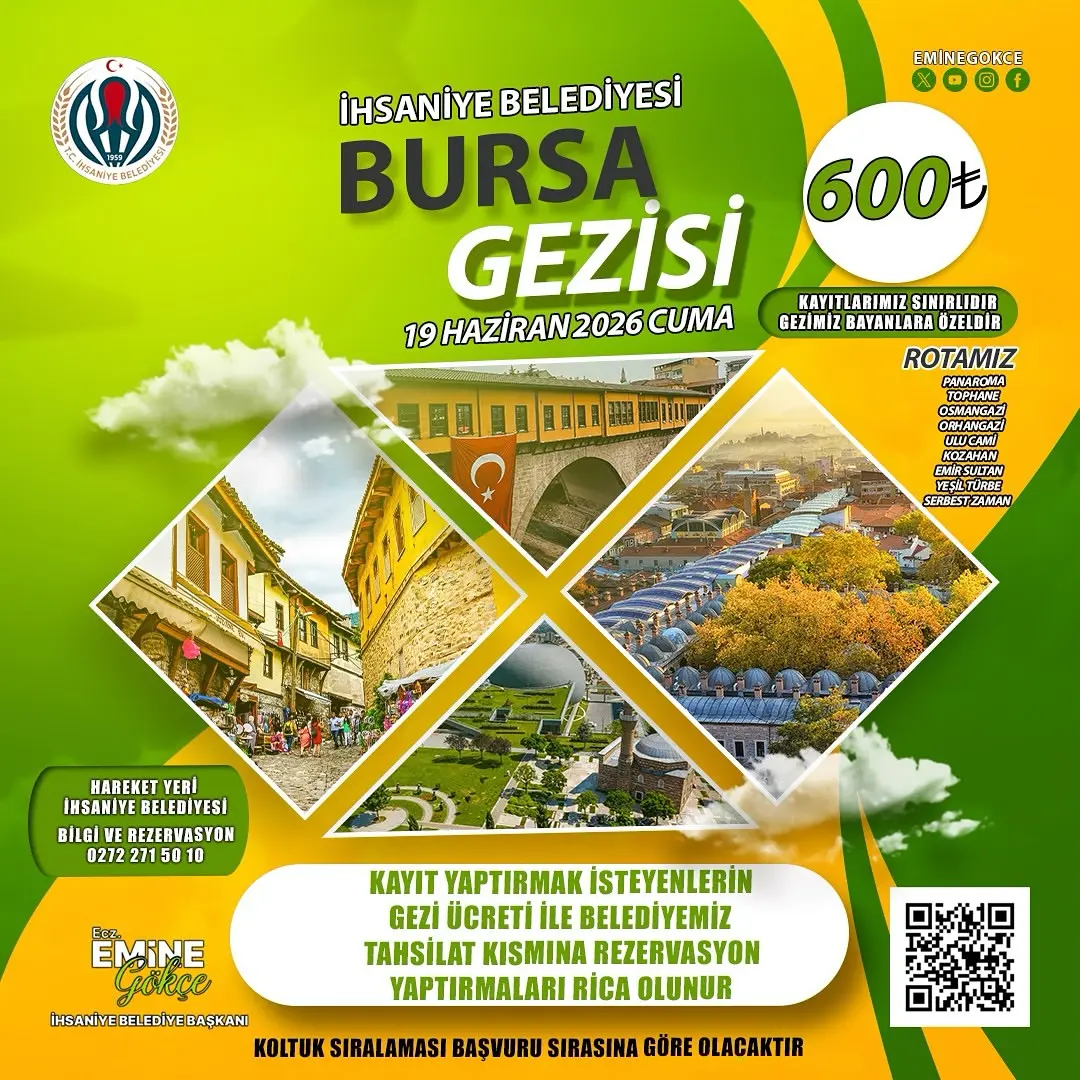 İhsaniye'den Bursa'ya Kültür Turu Düzenleniyor