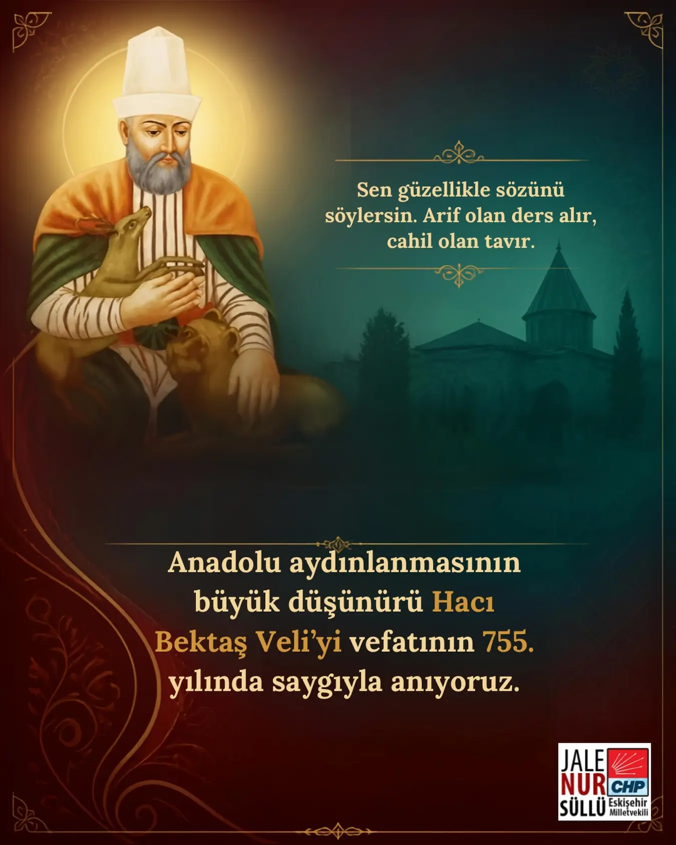 Hacı Bektaş Veli Anıldı