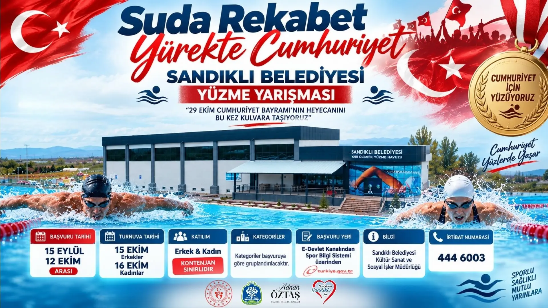 Cumhuriyet Bayramı için yüzme yarışı düzenleniyor