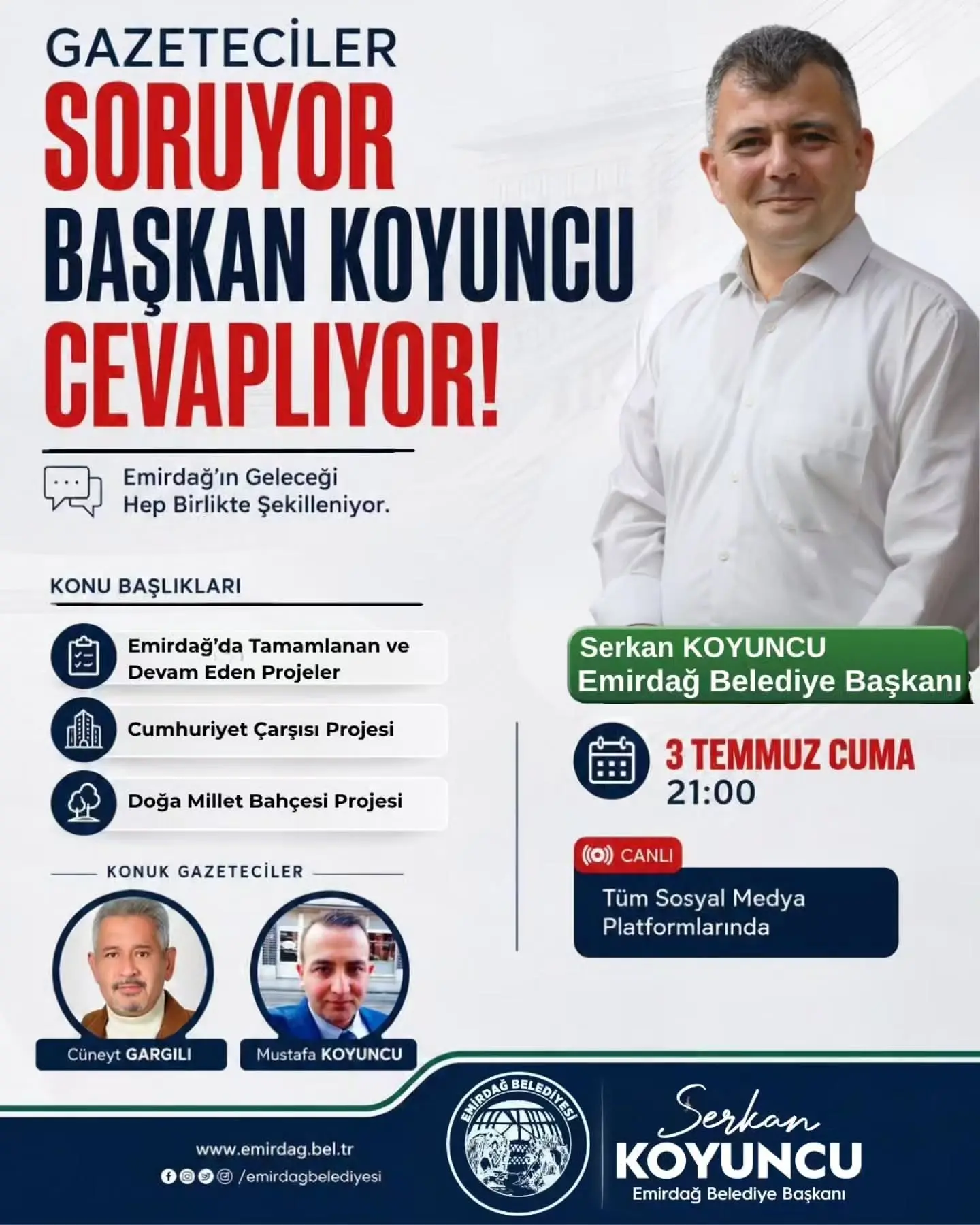 Başkan Koyuncu, gazetecilerin sorularını yanıtlayacak