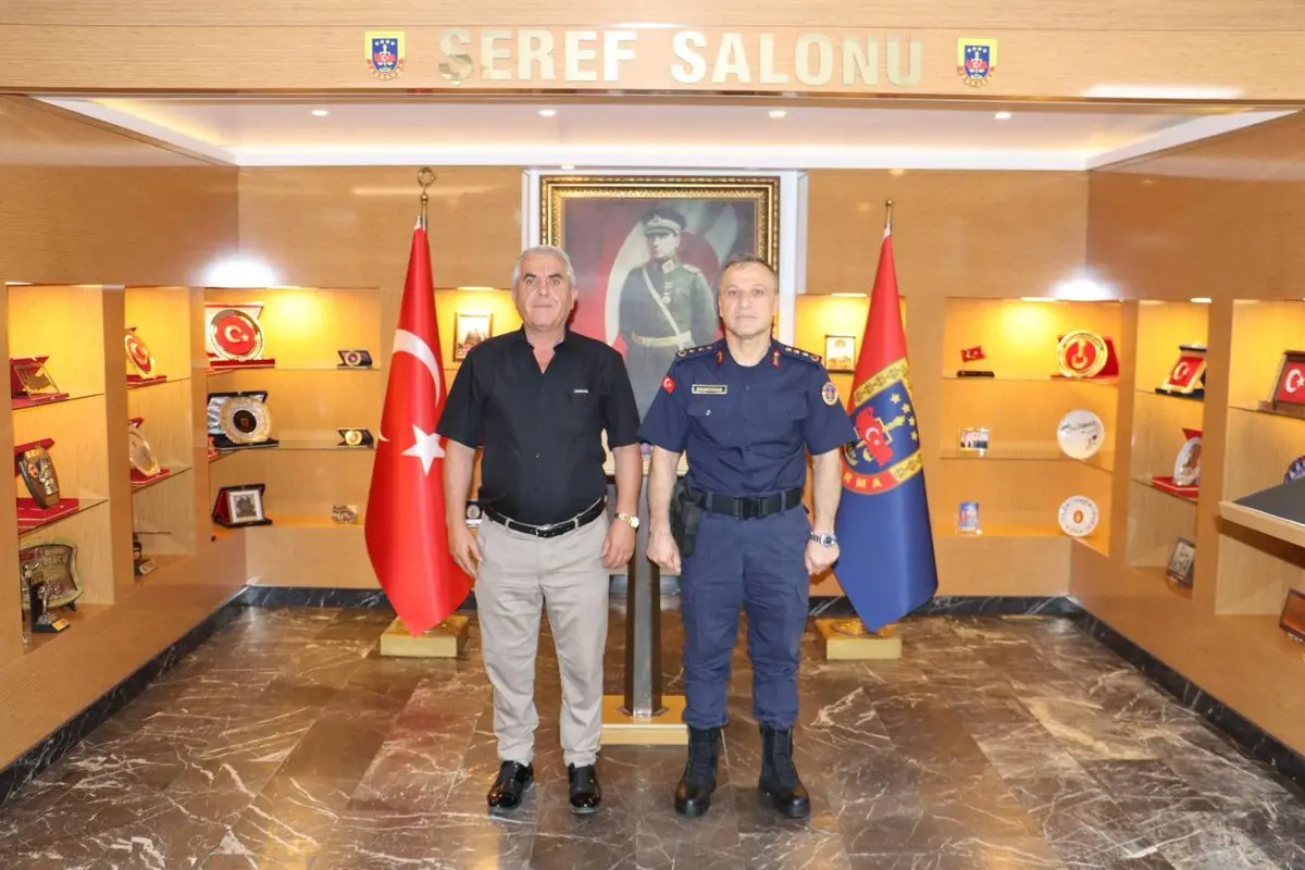 Sarıidris Belediye Başkanı Jandarma Komutanlığı'nı Ziyaret Etti