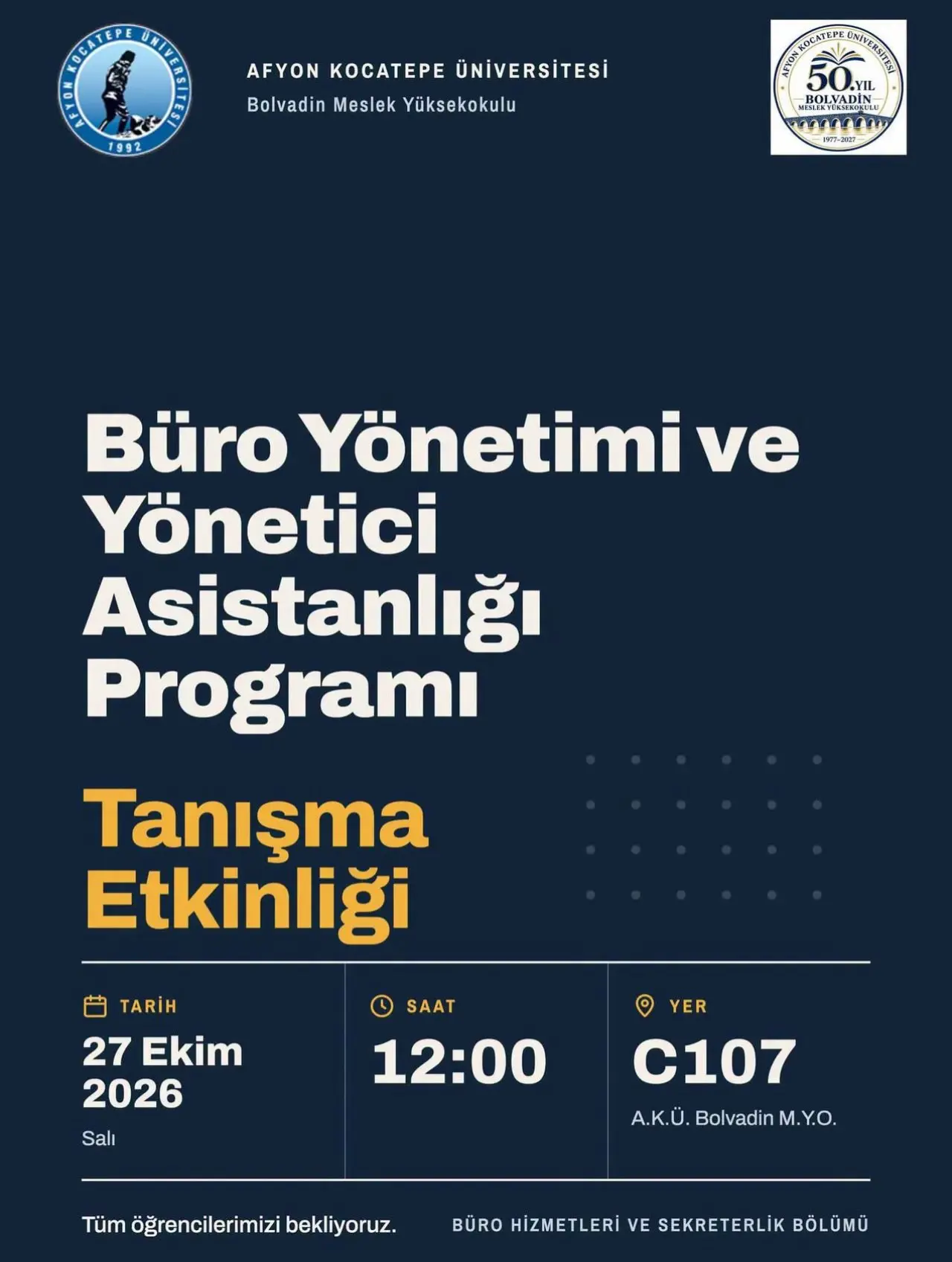 Büro Yönetimi Programı Tanıtım Etkinliği Düzenlendi