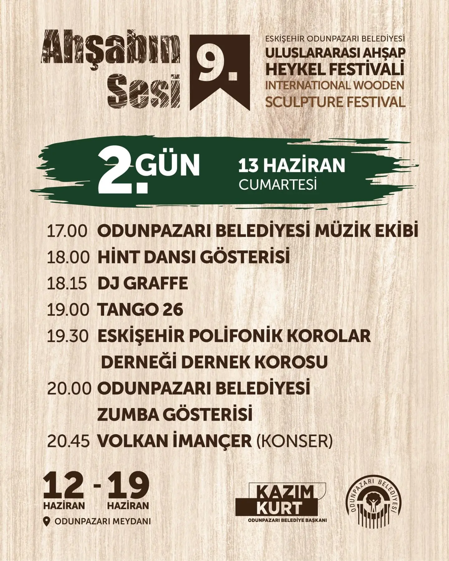 9. Uluslararası Ahşap Heykel Festivali devam ediyor