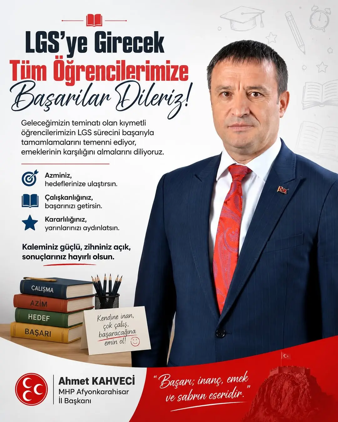 MHP Afyon İl Başkanlığı'ndan Öğrencilere Başarı Dileği