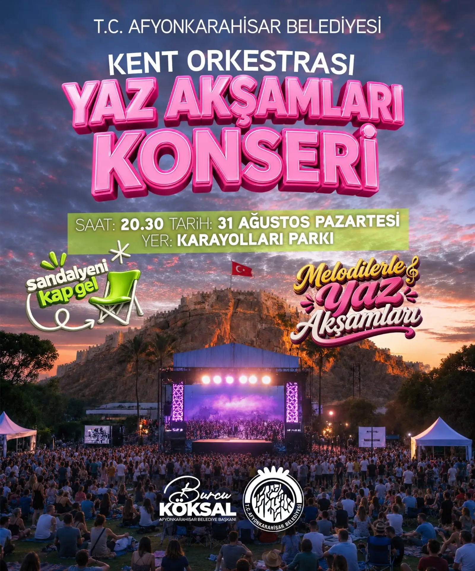 Yaz Akşamları Konseri 31 Ağustos'ta