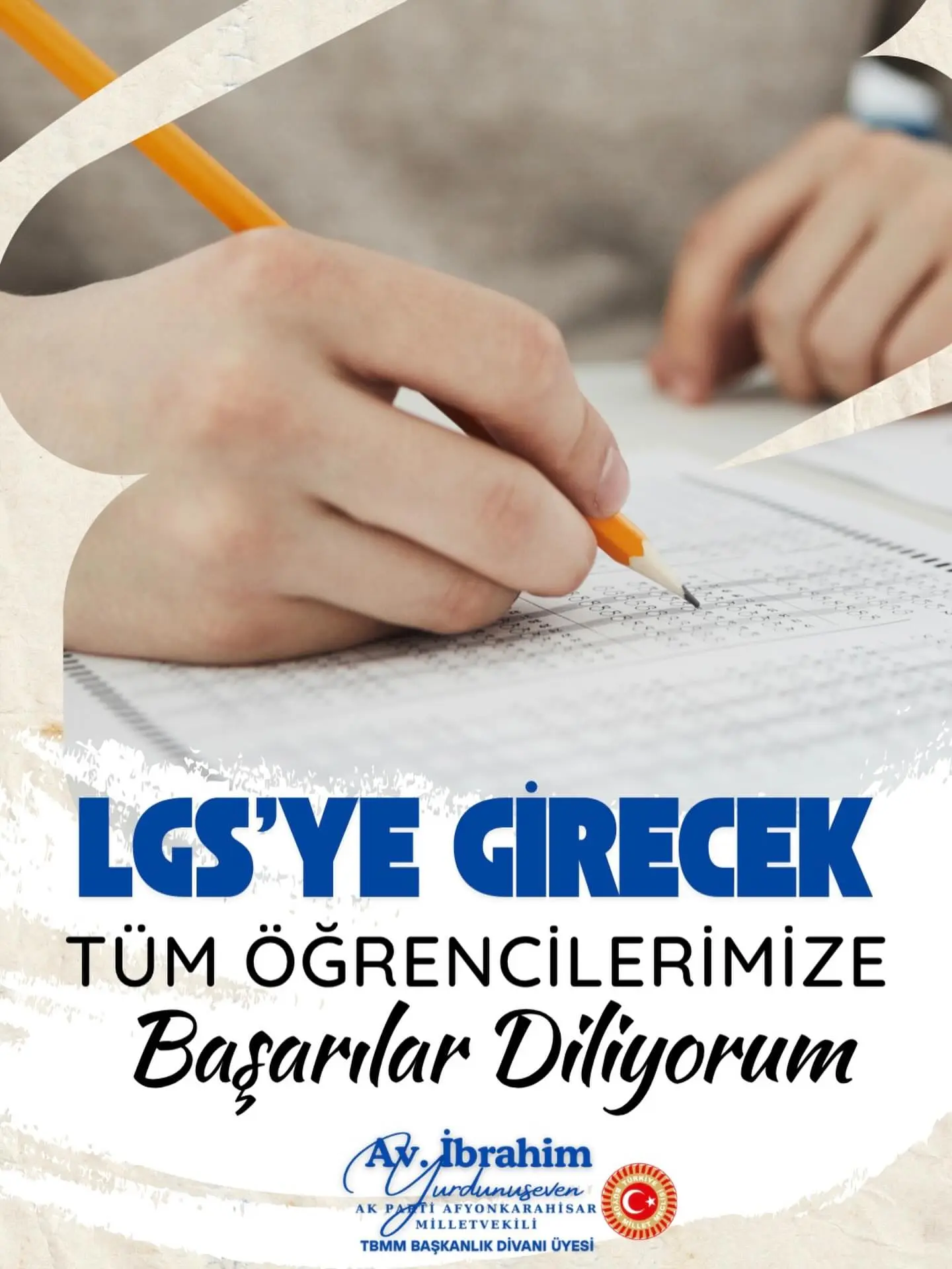 LGS Sınavı İçin Öğrencilere Başarı Dileği