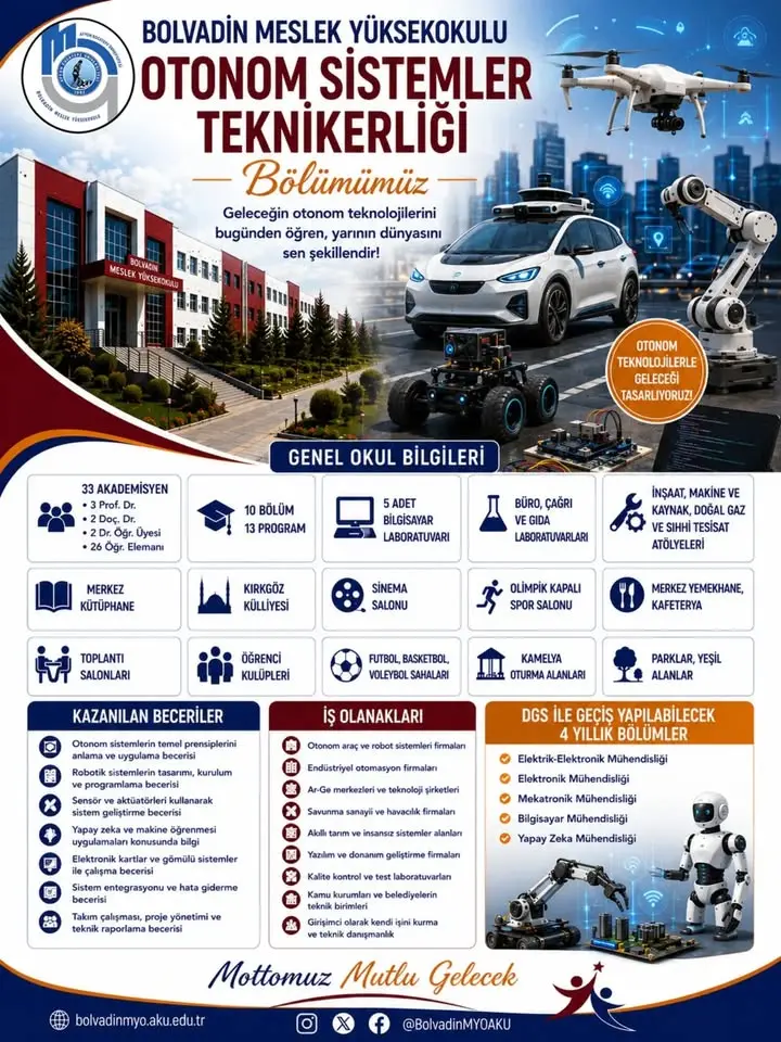 Bolvadin MYO Otonom Sistemler Teknikerliği Bölümünü Tanıttı