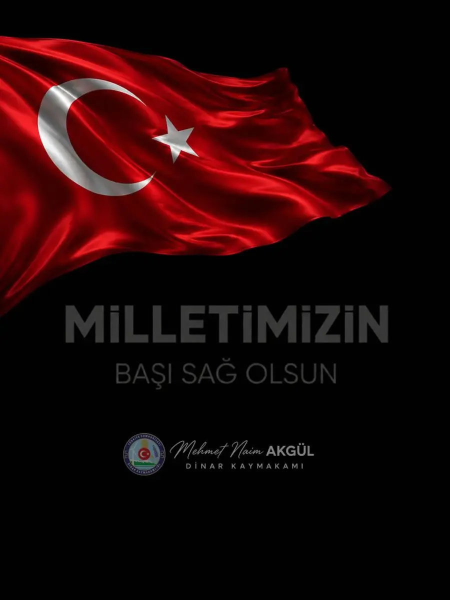 Dinar Kaymakamlığı'ndan taziye mesajı