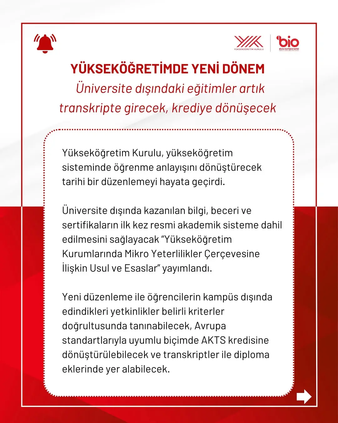 Yükseköğretimde mikro kredi uygulaması başlıyor