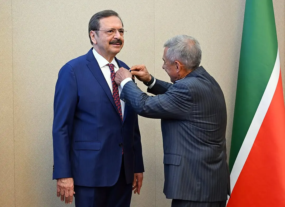 Hisarcıklıoğlu'na Tataristan'dan Onur Ödülü