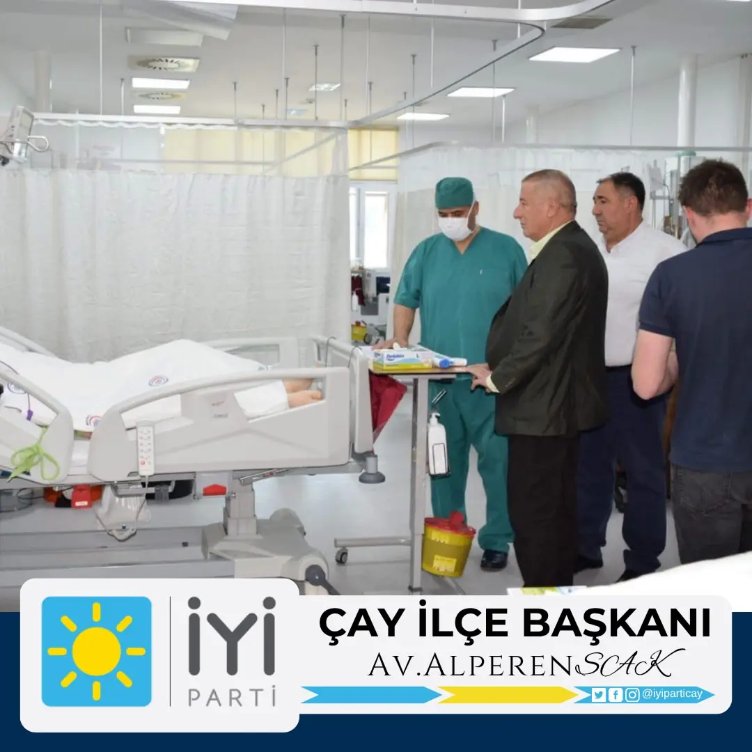 Çay Dörtyol Kavşağı'ndaki trafik kazası sonrası ziyaret