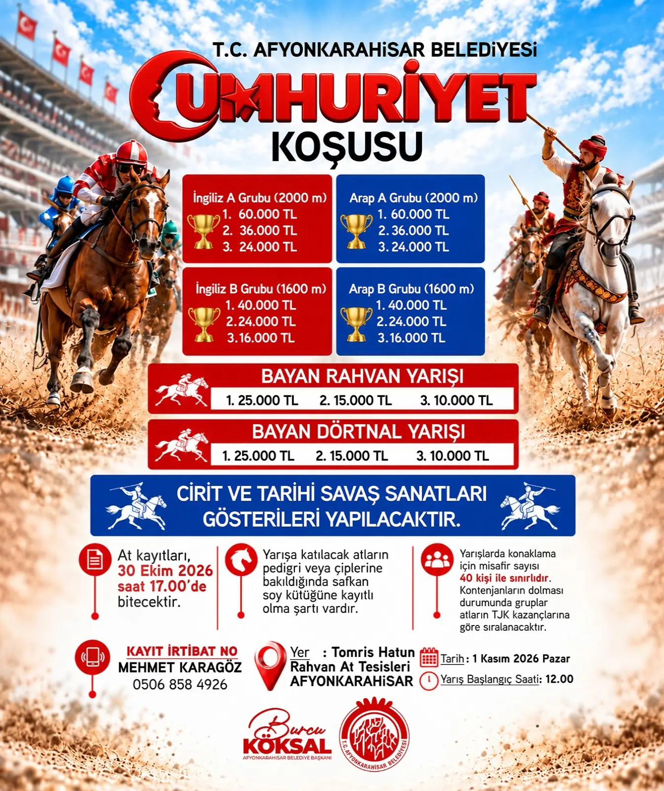 Cumhuriyet Koşusu'nda Rahvan At Yarışları