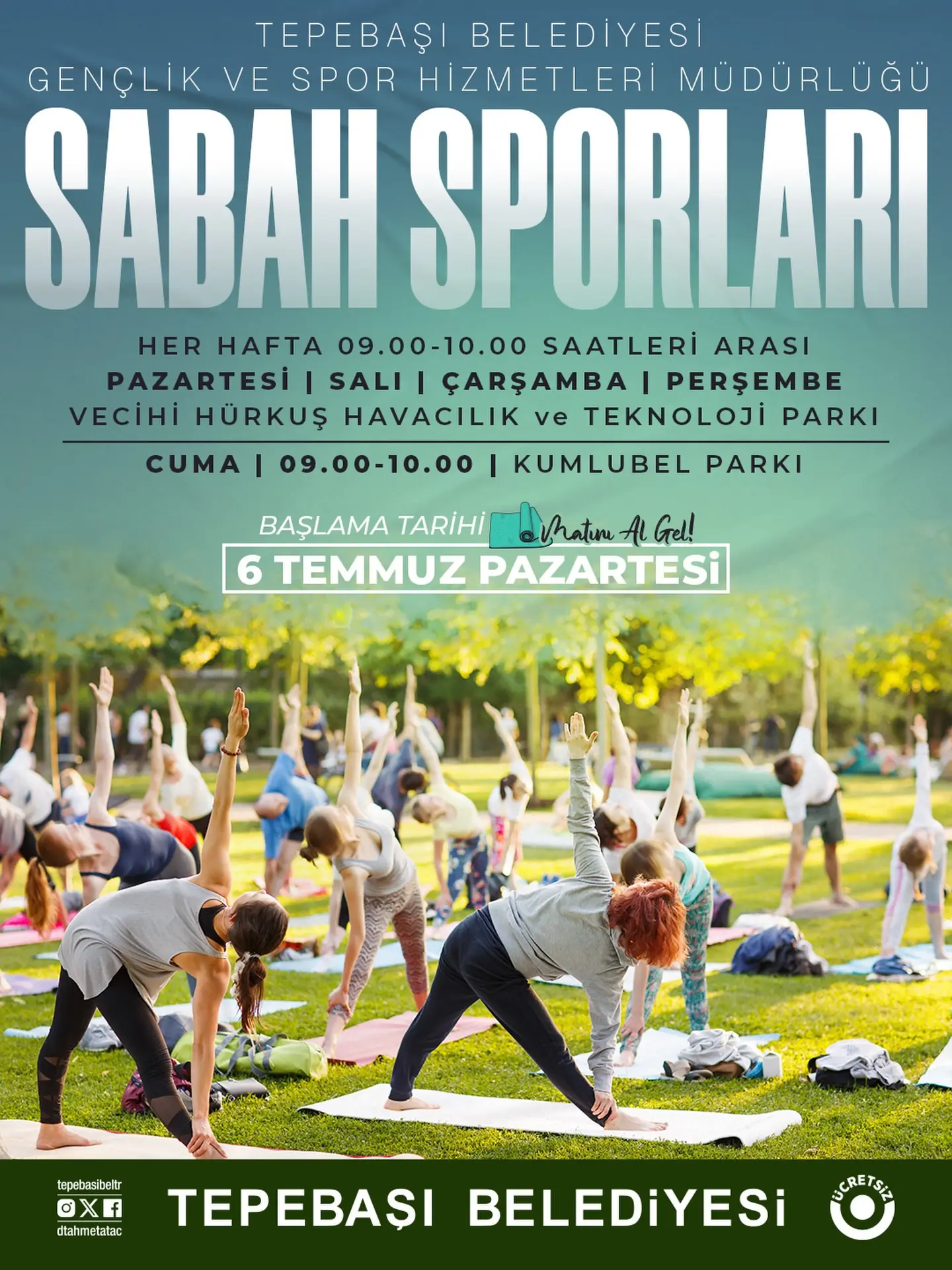 Tepebaşı'nda sabah sporları başlıyor