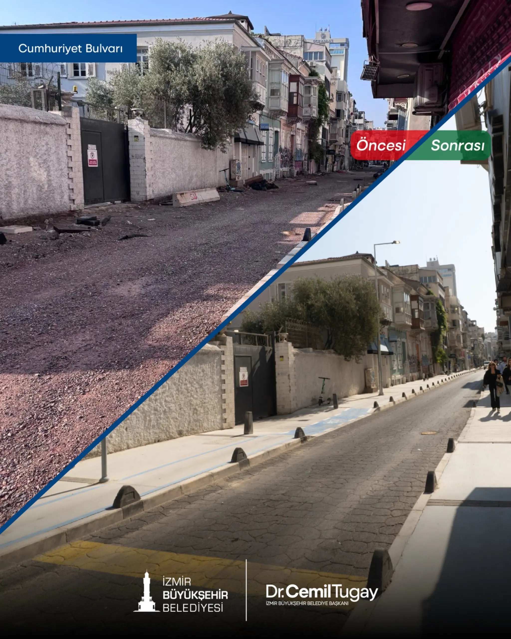 Alsancak'ta Altyapı ve Zemin Yenileme Çalışmaları