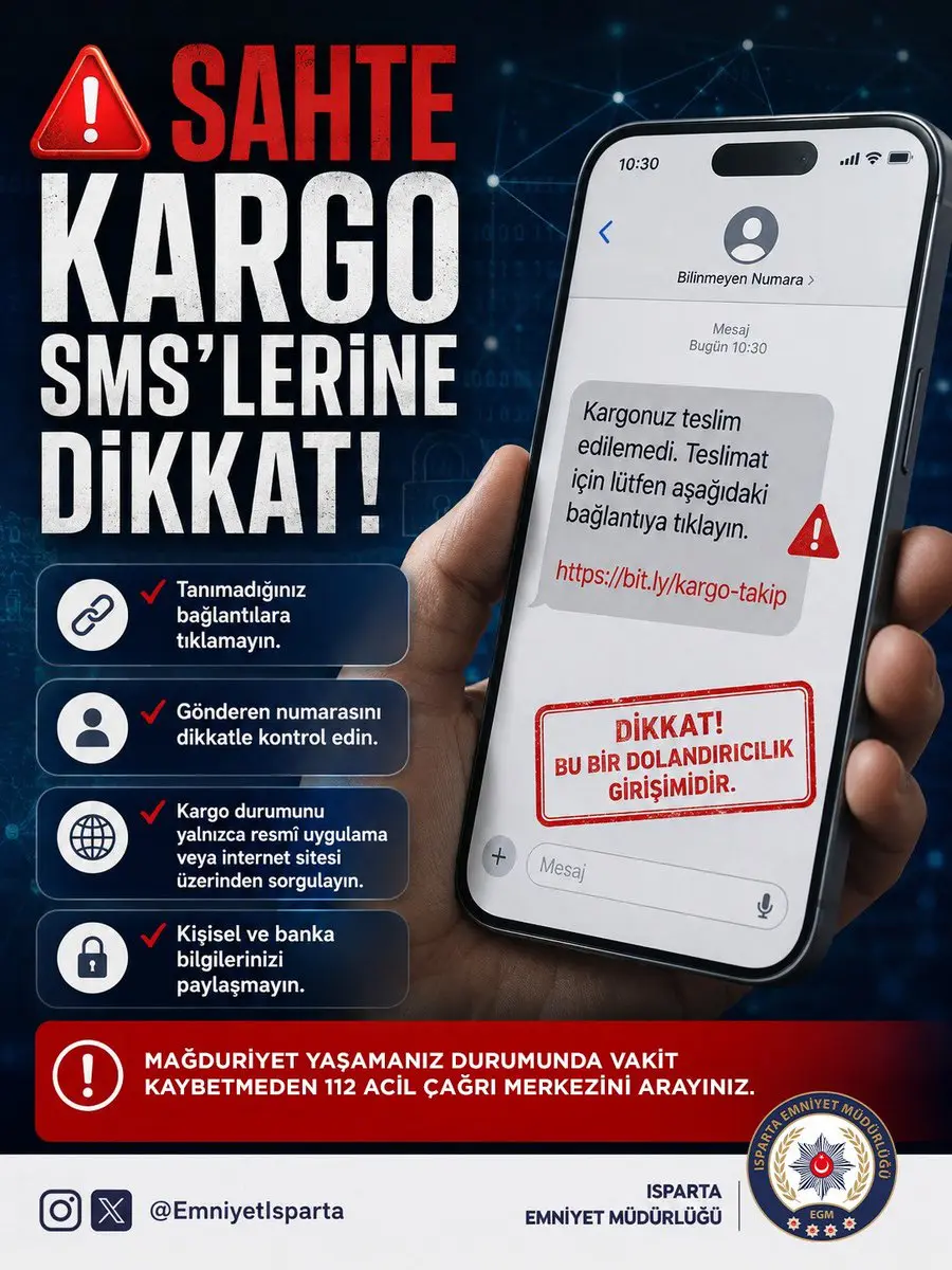 Sahte Kargo SMS'lerine Dikkat Uyarısı