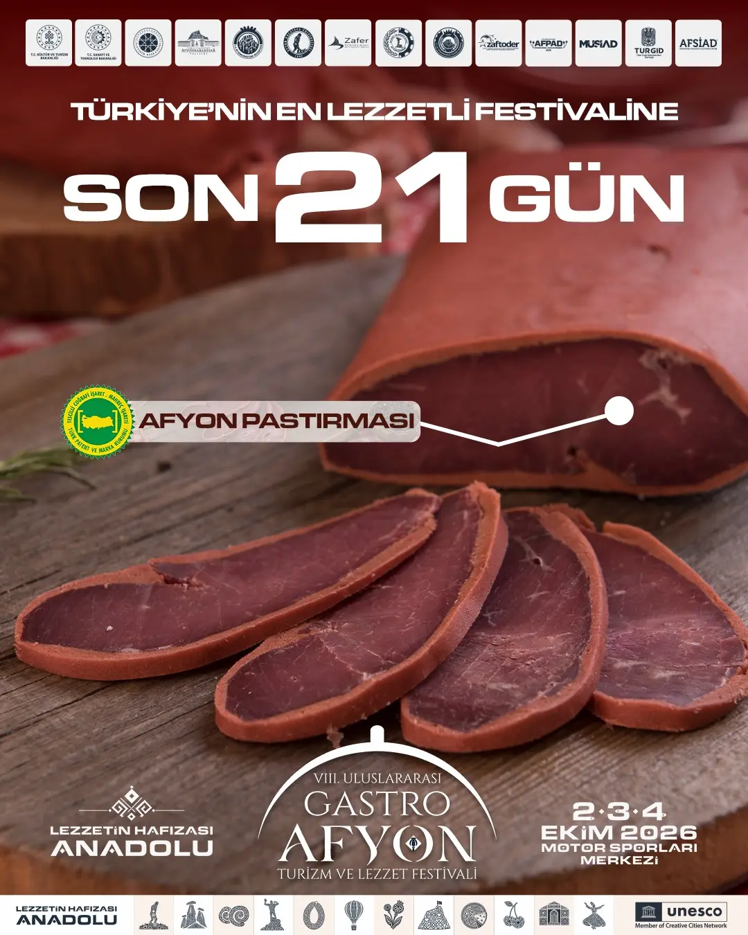 Afyonkarahisar Gastronomi Festivali'ne 21 Gün Kaldı