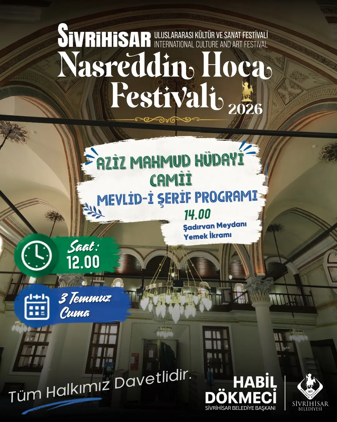 Sivrihisar'da Mevlid-i Şerif Programı Düzenlenecek