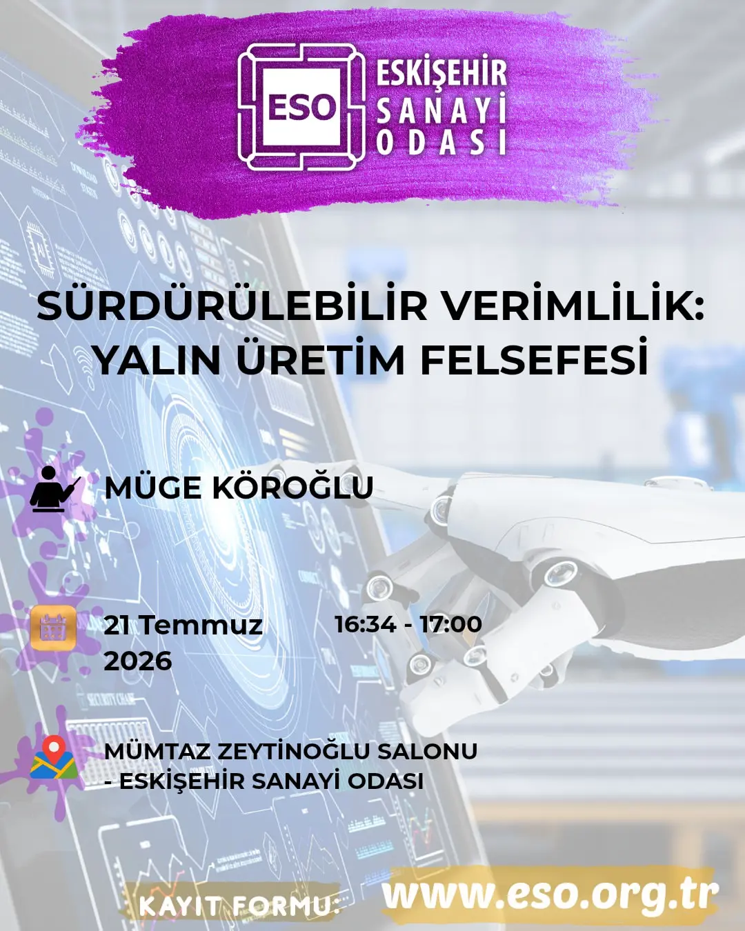 Yalın Üretim Eğitimi Eskişehir'de Düzenlenecek