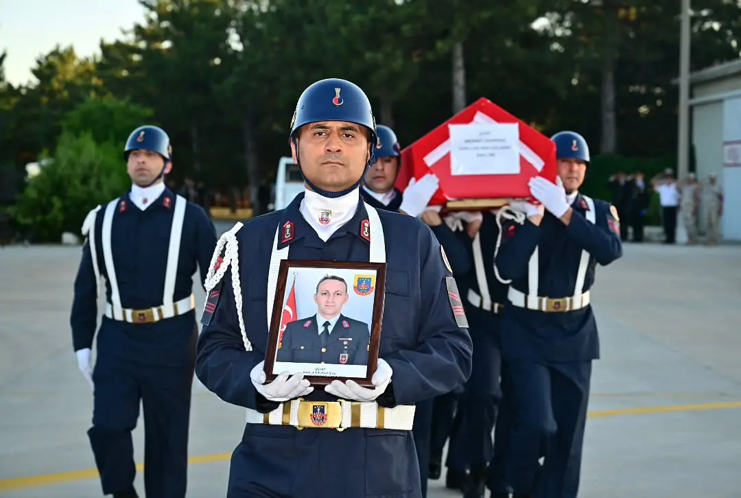 Şehit Jandarma Çavuş için uğurlama töreni düzenlendi