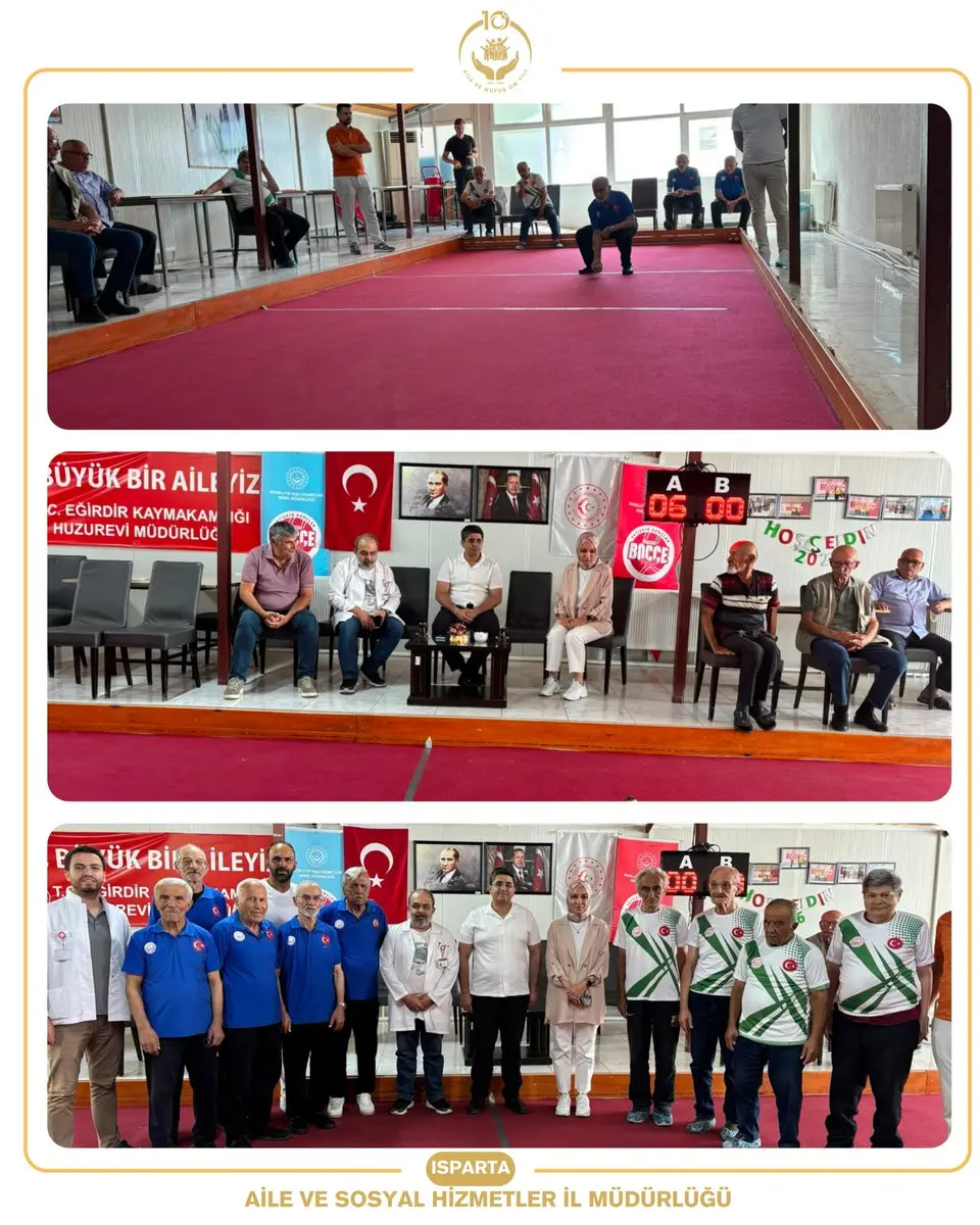 Eğirdir Huzurevi'nde dostluk maçı yapıldı