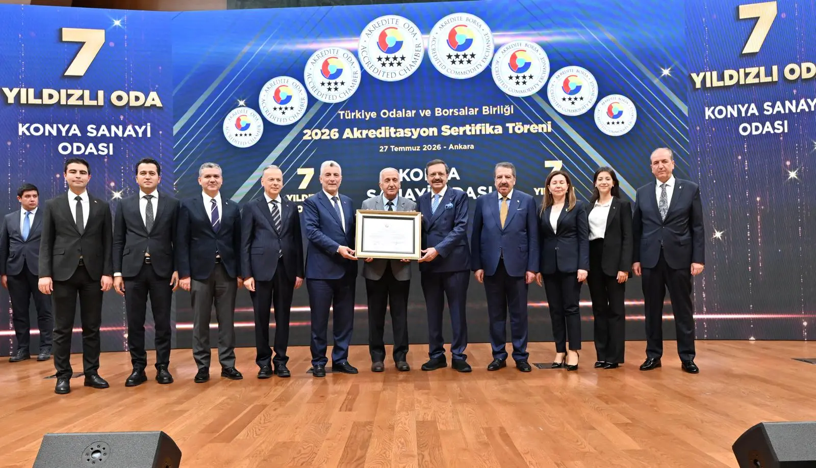 Konya Sanayi Odası, 7 Yıldızlı Akredite Oda unvanını aldı