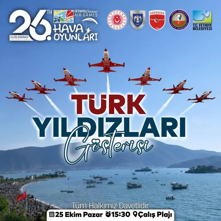Türk Yıldızları Fethiye'de Gösteri Yapacak