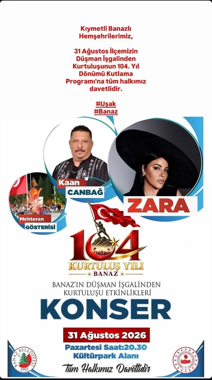 Banaz'ın Kurtuluşu 104. Yılında Kutlanacak