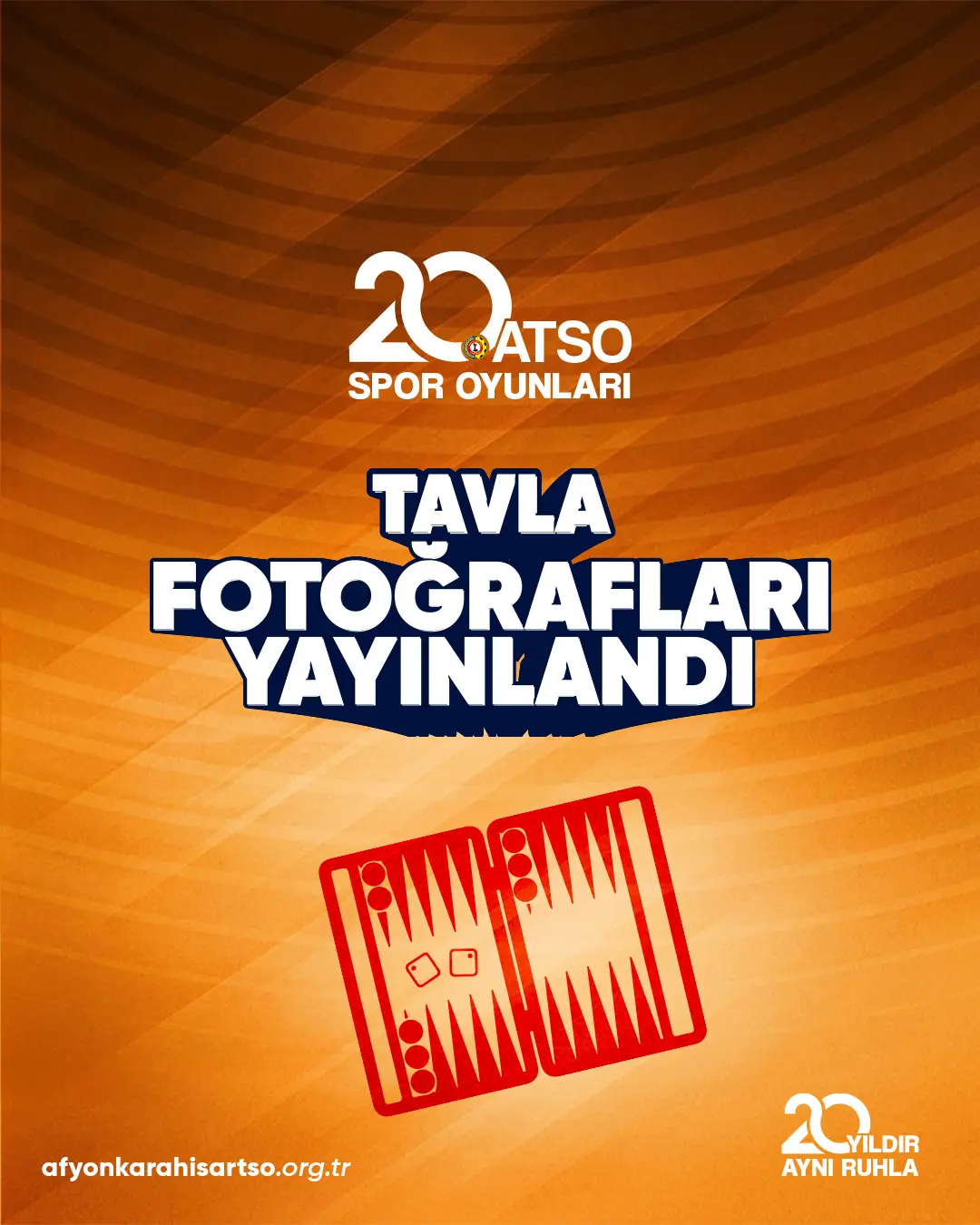 20. ATSO Spor Oyunları'nda Tavla Mücadelesi