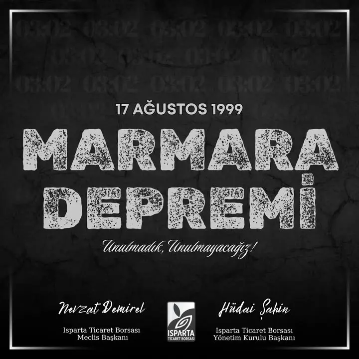 Marmara Depreminin 27. Yıl Dönümünde Anma