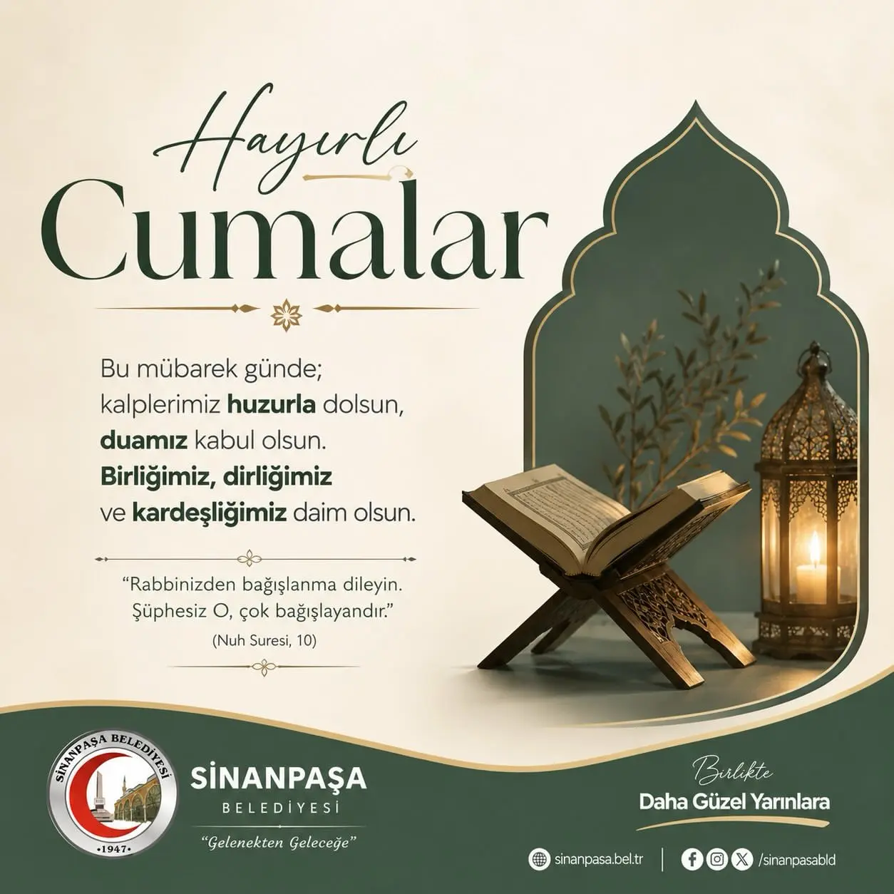 Sinanpaşa Belediye Başkanı'ndan Cumartesi mesajı